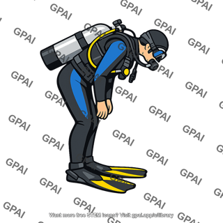 Diver stooped