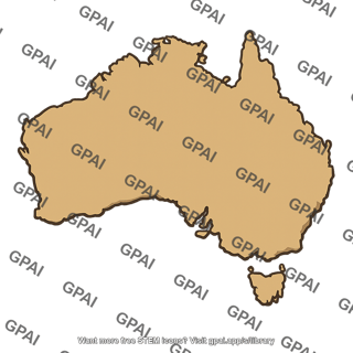 Australia map silhouette