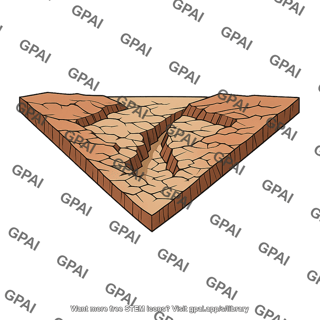 Cracked earth triangle