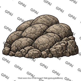 Pillow lava uplifted