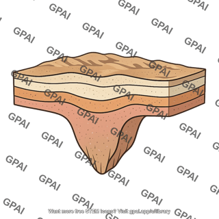 Continental crust cross section
