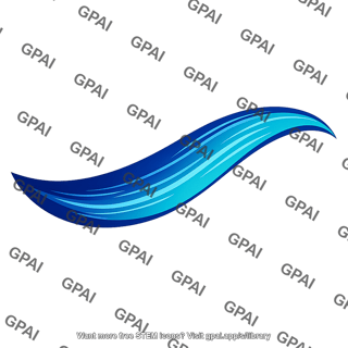 Blue wave swoosh