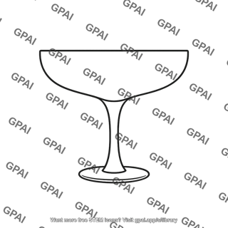 Champagne glass outline