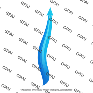 Curved blue arrow