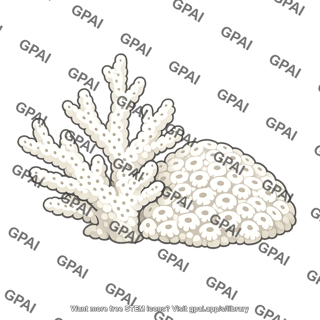 Coral bleached