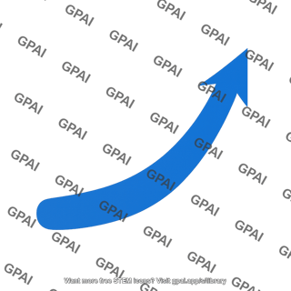 Curved blue arrow