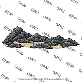 Irregular volcanic terrain