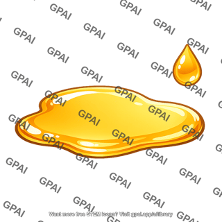 Golden liquid puddle
