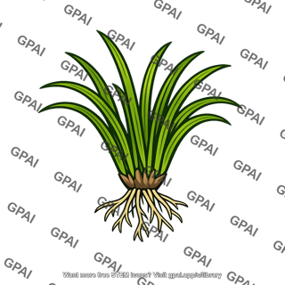 Surf grass rooted