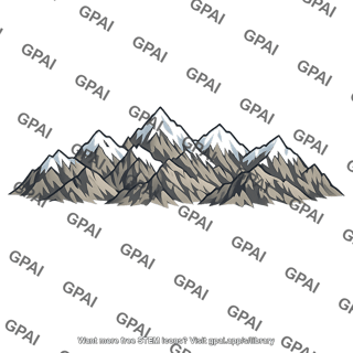 Snow capped mountain range