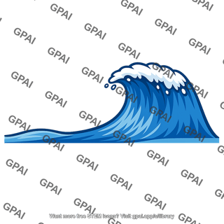 Curling ocean wave