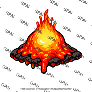 Hot molten rock