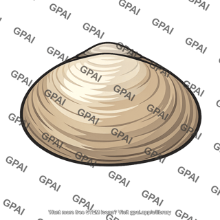 Bivalve mollusk closed shell