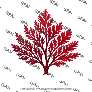 Macroscopic alga red