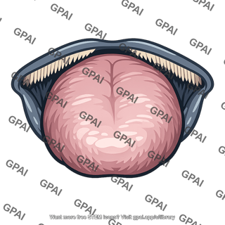 Whale mouth with tongue