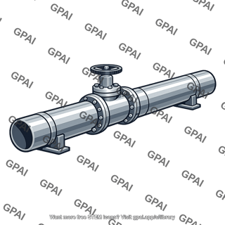 Industrial pipe with valve
