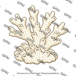 Calcium carbonate coral skeleton