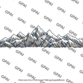 Snow capped mountain range