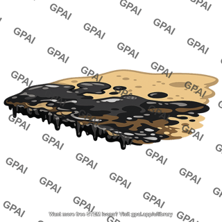 Shoreline oil coated