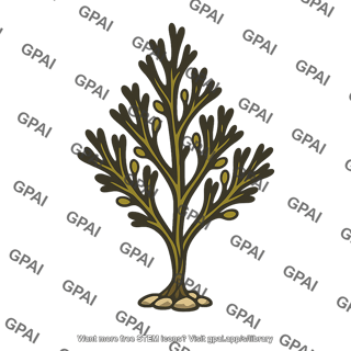 Attached brown alga