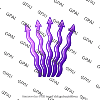 Ultraviolet radiation wavy rays