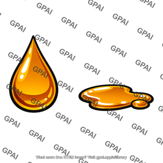 Amber liquid droplet
