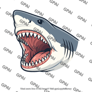 Shark mouth open