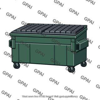 Top loading trash dumpster