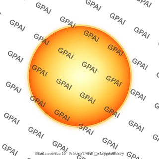 Sun glowing disk