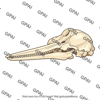 Small toothed whale skull
