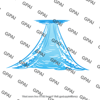 Water falling from portal