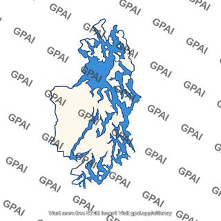 Jagged shoreline map
