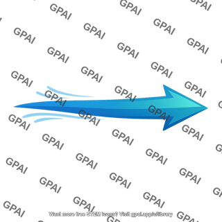 Blue motion arrow