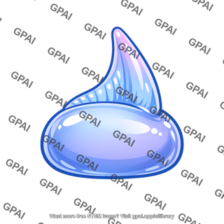 Blue gel dollop