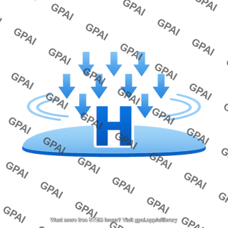 High pressure zone with downward arrows