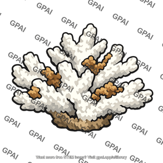 Bleached coral
