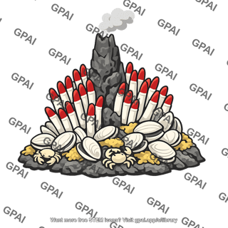 Hydrothermal vent biocommunity