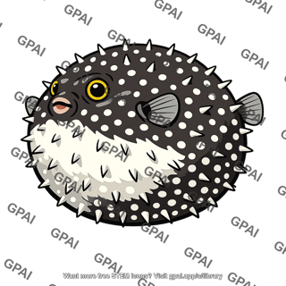 Guineafowl puffer inflated