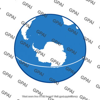 Globe with antarctica