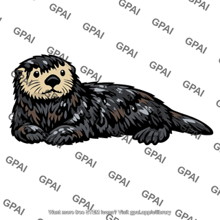 Sea otter oiled