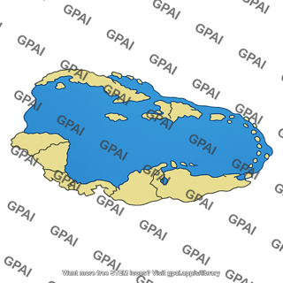 Sea basin with islands