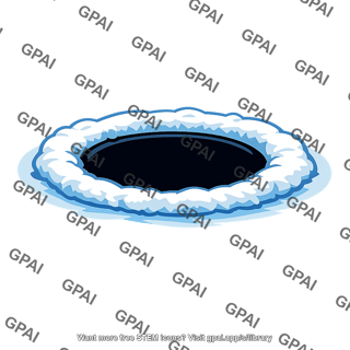 Breathing hole in ice