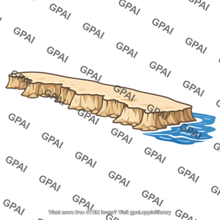 Shoreline eroding