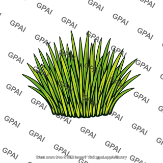 Salt marsh grass clump