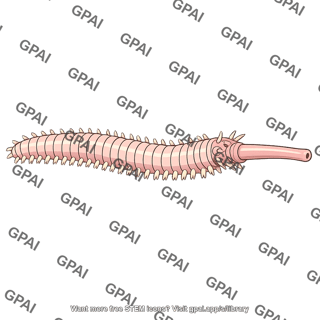 Polychaete worm proboscis extended