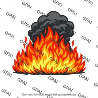 Fire with smoke