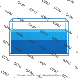 Glass tank with layered liquids