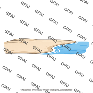 Depositional coastline