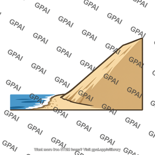 Steep beach slope