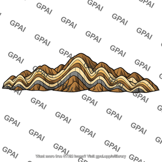 Folded mountain range